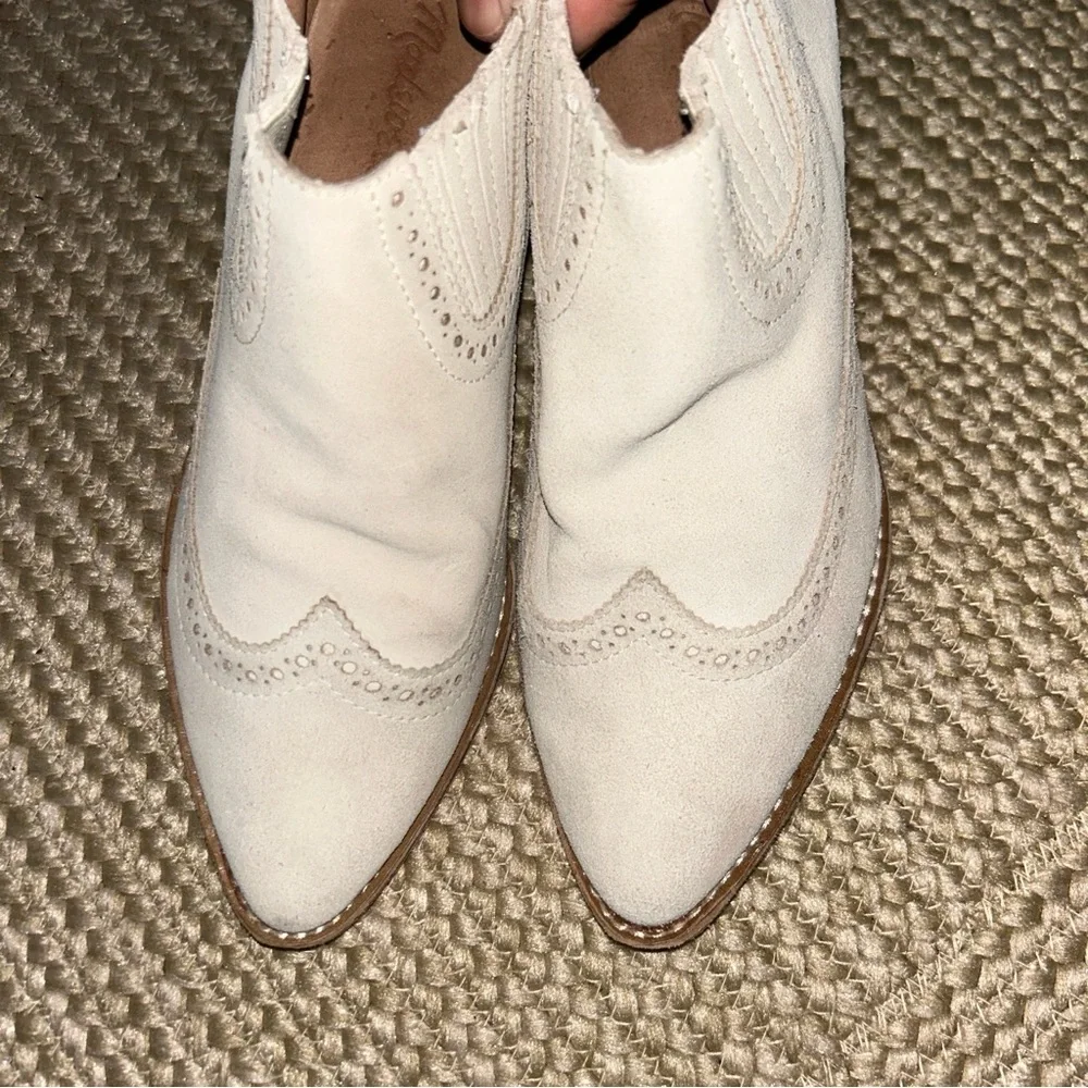 Madewell Cream Ankle Booties - Picture 2 of 6